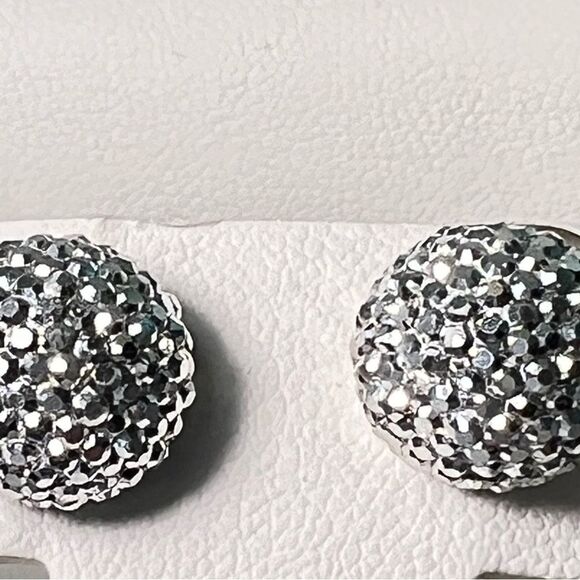 Jenni Park Swarovski Silver Tone Round And Hoop Set - Picture 9 of 14